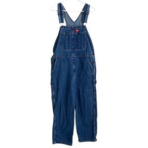 Dickies Overalls Denim Workwear Bib Carpenter Utility Unisex Streetwear 34x30